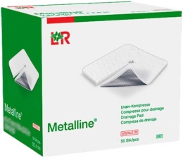 Kompres tracheostomijny 8x9m z aluminium Y z nacięciem - podkład włókninowy